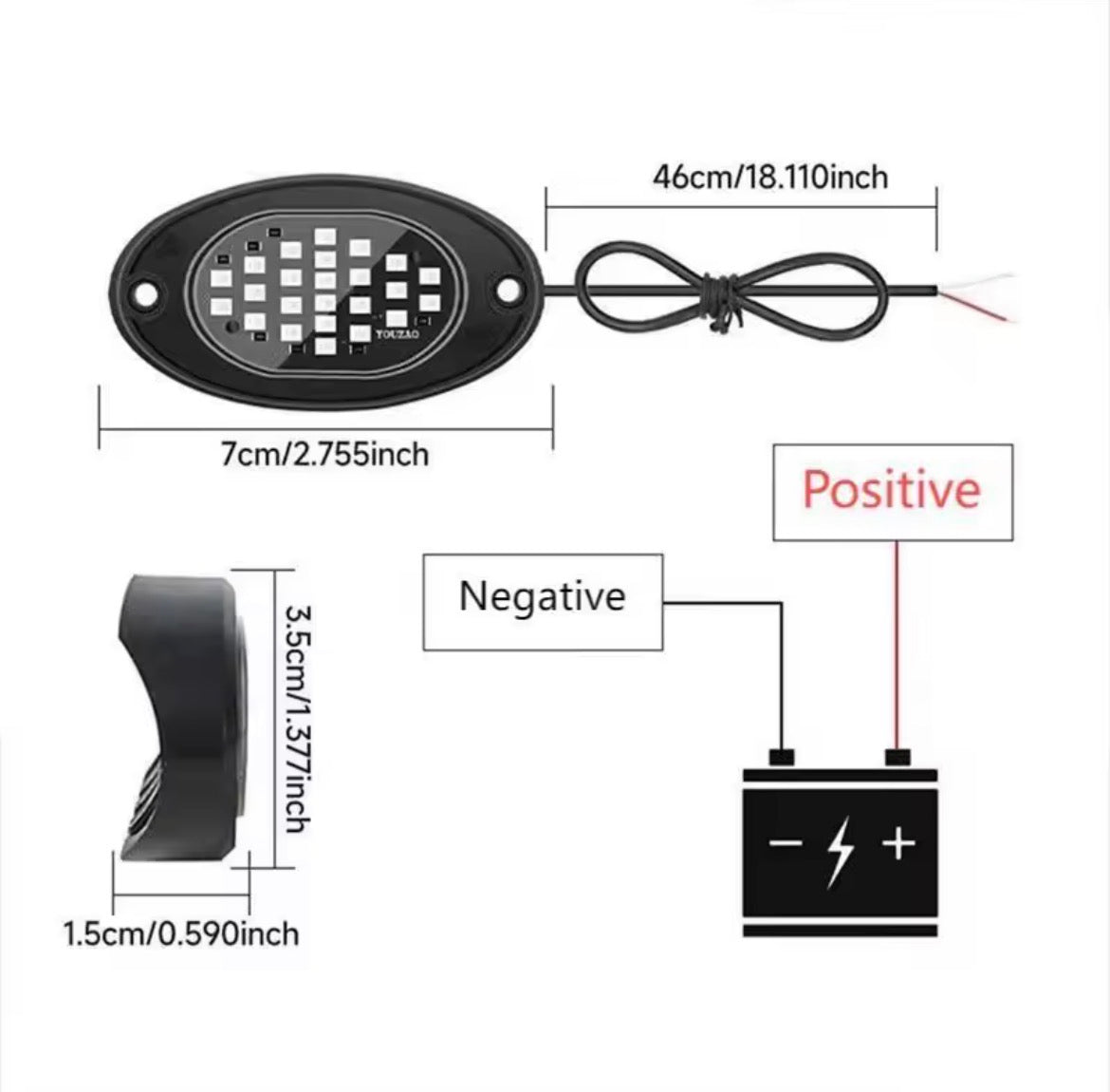 Battery Powered Rock Light